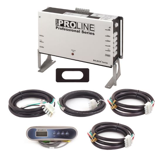PL6239BP-F45-T40H-11: Control System, Proline, BP501G3, 120/240V, WiFi Module, 1.125/4.5Kw, Pump 1- 2 Speed, Pump 2- 2 Speed, Blower, Ozone, w/TP400T Spaside, Overlay- (Temp, Jet, Light, Aux) Cords & Intergrated Ozone Module