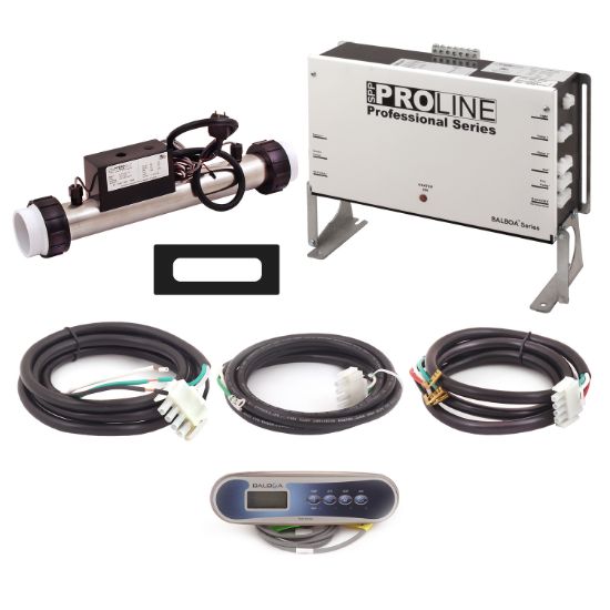 PL6209B-S45-V41D-10: Control System, Proline, VS501Z, 120/240V, 1.125/4.5Kw Slide, 1 Pump- 2 Speed, Blower, Ozone, w/VL401 Spaside, Overlay- (Blower, Jet, Temp, Light) Cords & Integrated Ozone Module