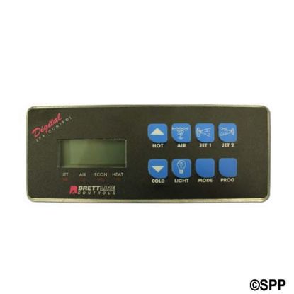 3-00-5011: Spaside Control, Len Gordon BL-70, 8-Button, LCD, 5' Cable, Up-Blower-Pump1-Pump2, Down-Light-Mode-Prog