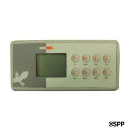 BDLTSC4GE1: Spaside Control, Gecko TSC-4-GE1, 8-Button, LCD, Pump1-Pump2-Blower, 10' Cable, w/8 Pin JST Plug