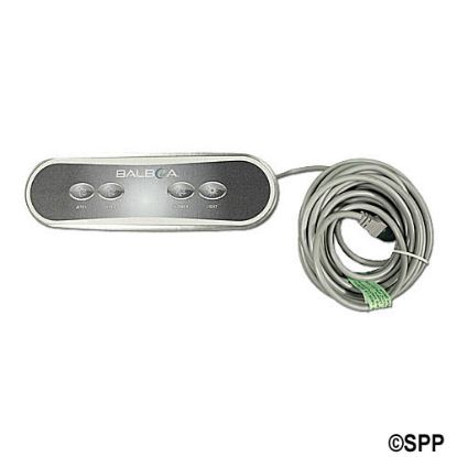 52678: Spaside Control, Balboa AX40, Auxiliary, 4-Button, No Readout, Jets1-Jets2-Blower-Light