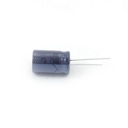 CAP1000-50VR: Capacitor, Circuit Board, 1000UF @ 50V, Radial